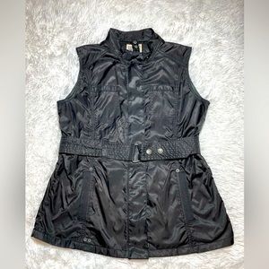 Converse Black All Star Zip Up Vest | Edgy Moto Vest XL